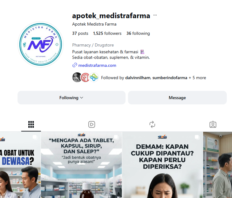 Media ulasan dari Apotek Medistra Farma